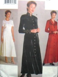 9741 VOG LONG EMBELLISH DRESS/COAT  DRESS PATTERN 6-10
